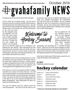 GVAHA October Newsletter 2016