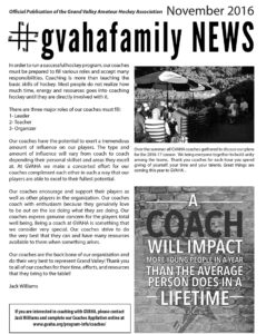 GVAHA Newsletter November 2016