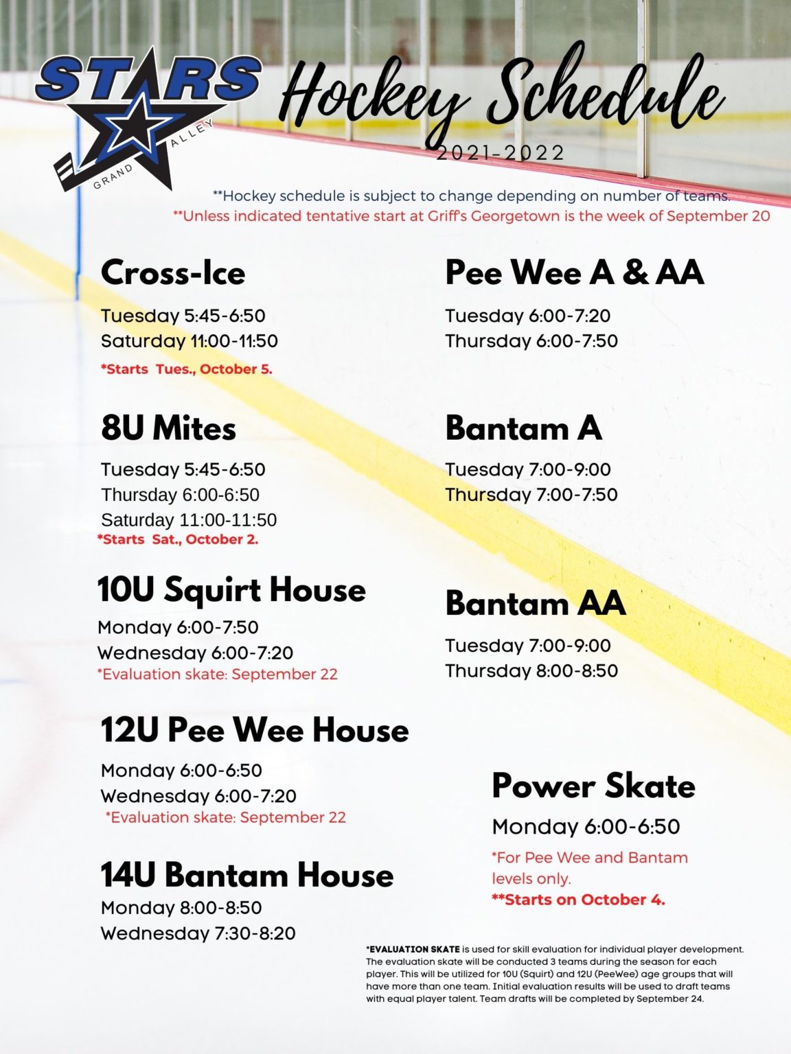 21-22 Hockey Schedule - Grand Valley Amateur Hockey Association